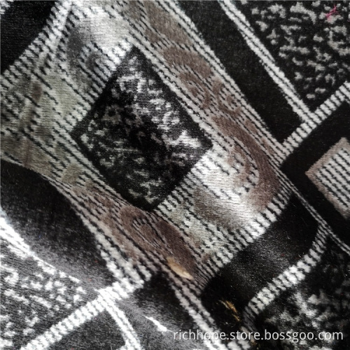 100% Polyester Printed African Velvet Upholstery Fabrics